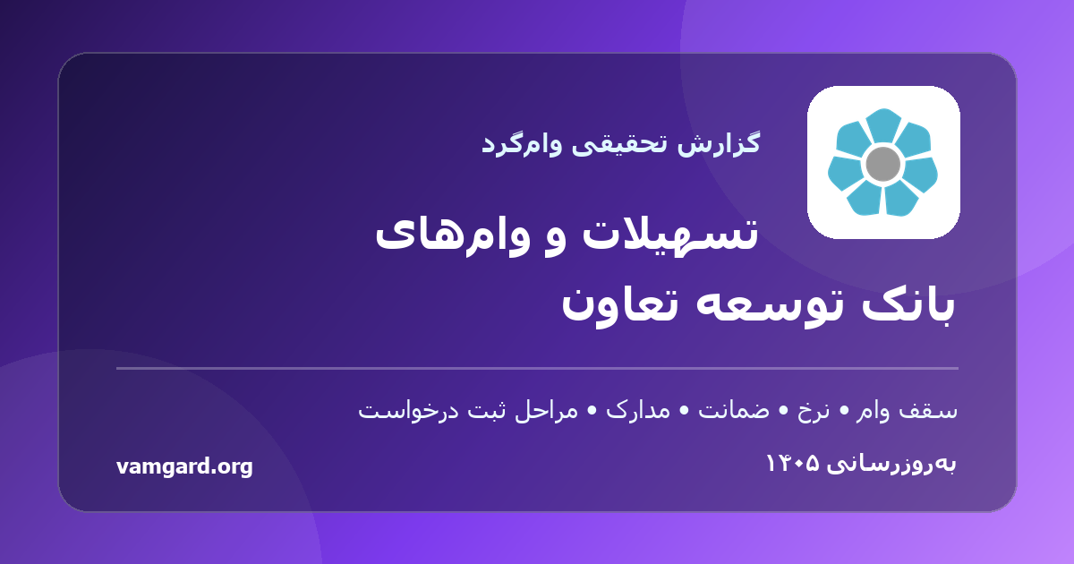 گزارش جامع وام‌ها و تسهیلات بانک توسعه تعاون در سال ۱۴۰۵