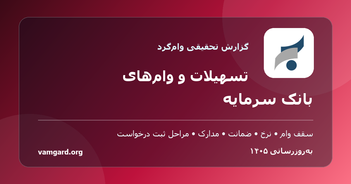 گزارش جامع وام‌ها و تسهیلات بانک سرمایه در سال ۱۴۰۵