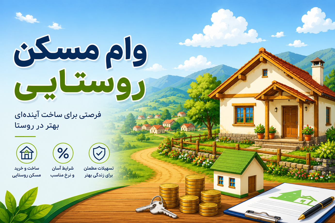 وام مسکن روستایی ۱۴۰۵ | مبلغ، سود و مدارک دریافت