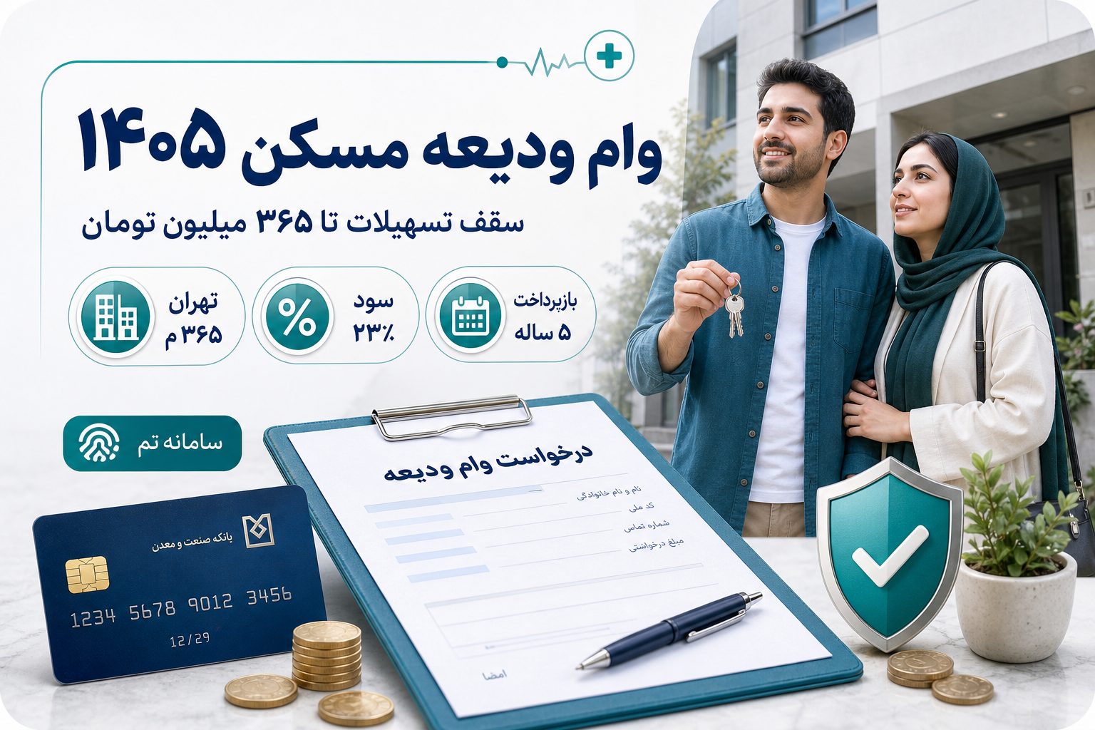 وام ودیعه مسکن ۱۴۰۵؛ جدول سقف و اقساط (تهران ۳۶۵ م) + ثبت‌نام