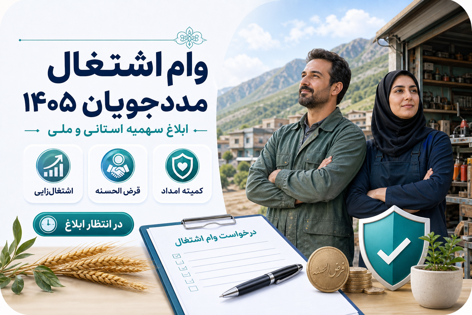 وام اشتغال مددجویان ۱۴۰۵؛ سهمیه ۱۳۰ همت و وضعیت ابلاغ بانک مرکزی
