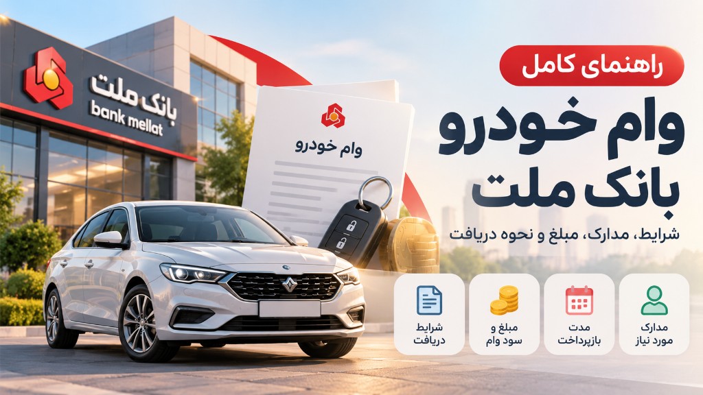 وام خودرو بانک ملت | شرایط، اقساط و ثبت‌نام ۱۴۰۵