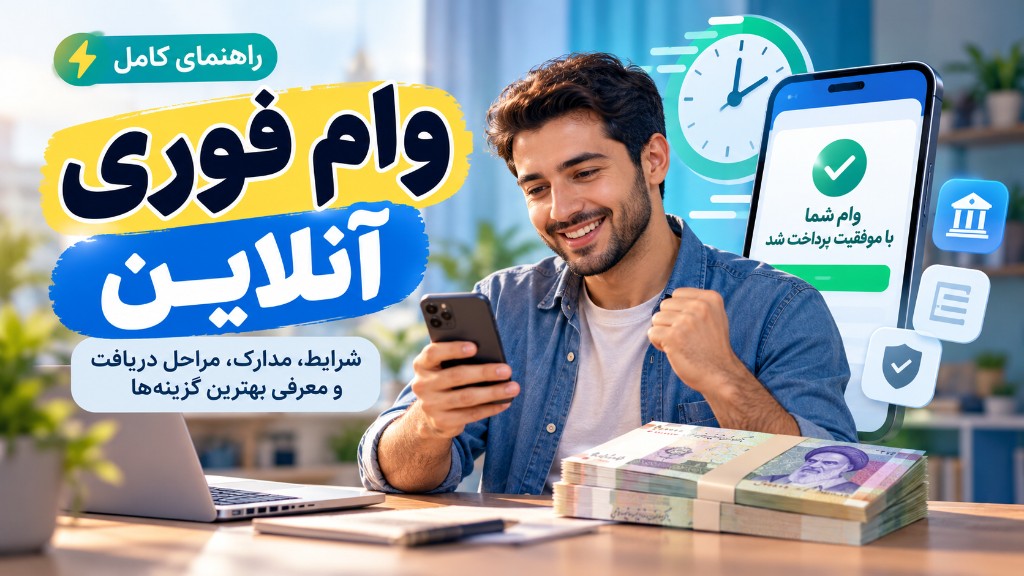 وام فوری | آنلاین، سقف و بدون ضامن ۱۴۰۵