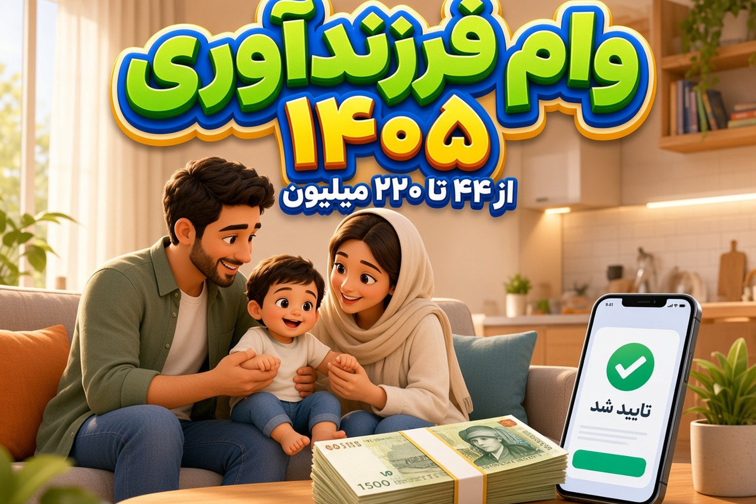وام فرزندآوری ۱۴۰۵ | مبلغ، اقساط، ثبت‌نام ve.cbi.ir و ضامن