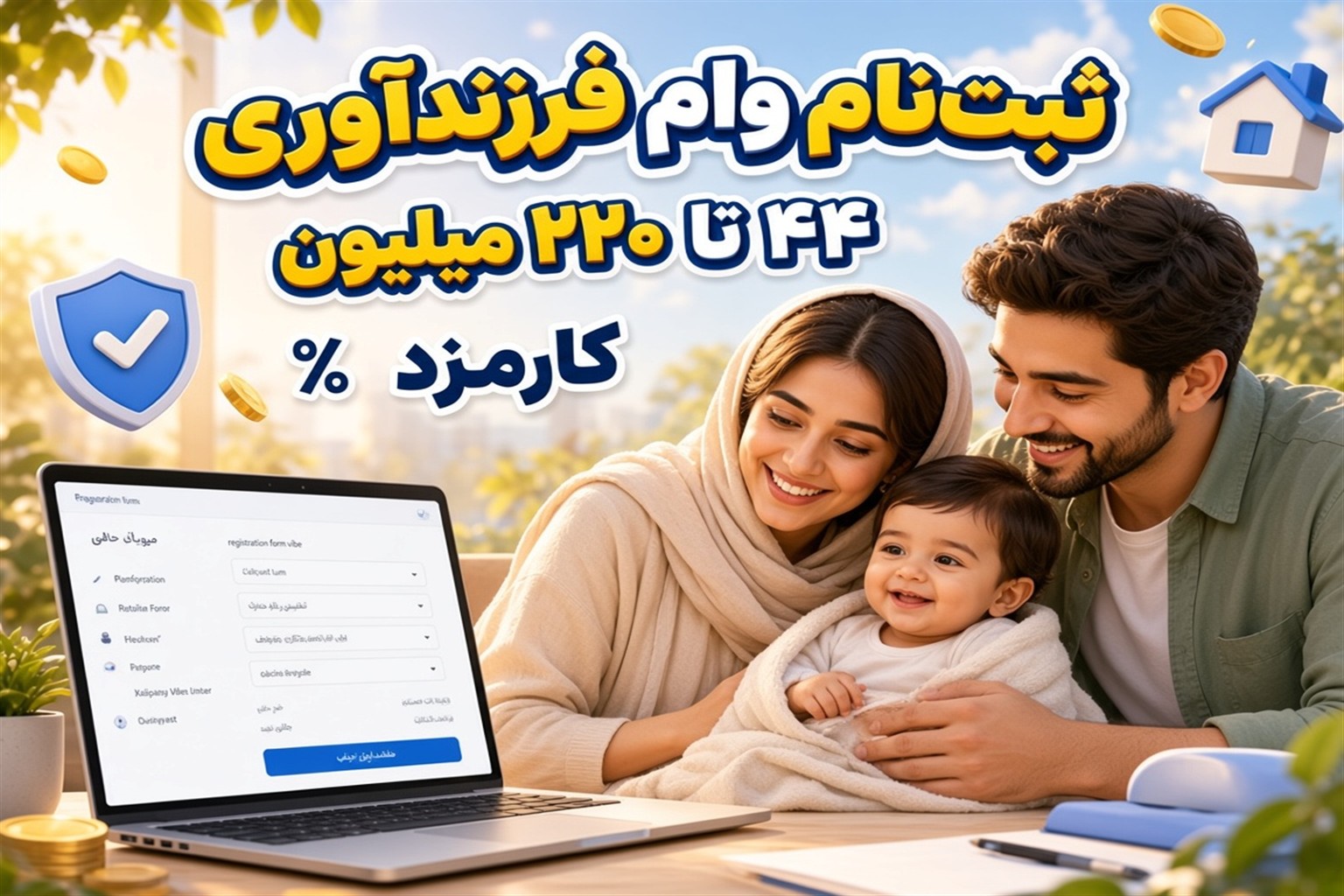 ثبت‌نام وام فرزندآوری | ve.cbi.ir، مبلغ و شرایط ۱۴۰۵