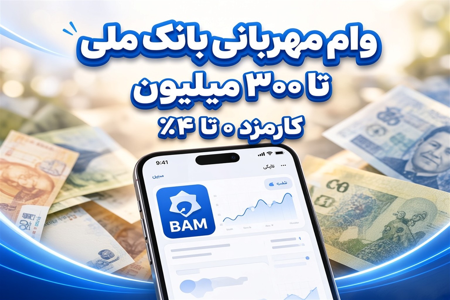 وام مهربانی بانک ملی | سقف ۳۰۰ میلیون تومان، بام و اقساط