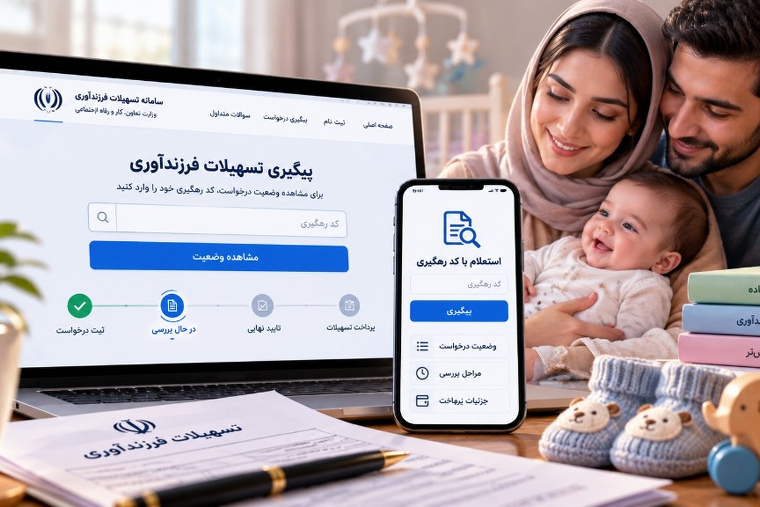 کد رهگیری وام فرزندآوری | بازیابی و رفع مشکل پیامک