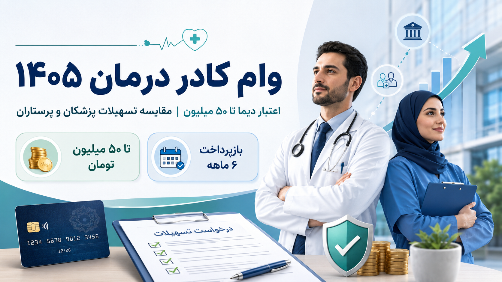 وام کادر درمان ۱۴۰۵؛ اعتبار دیما بانک ملت و تسهیلات پزشکان